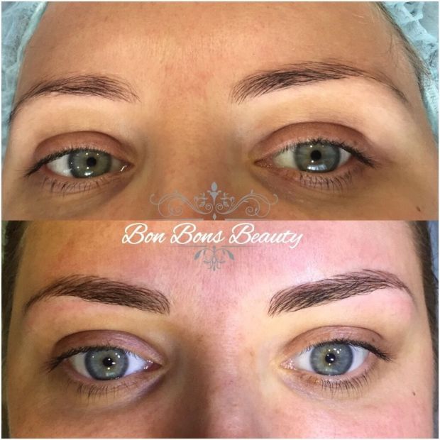 Microblading eyebrows