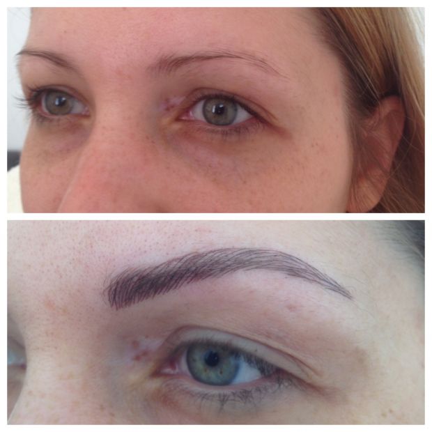 Microblading eyebrows