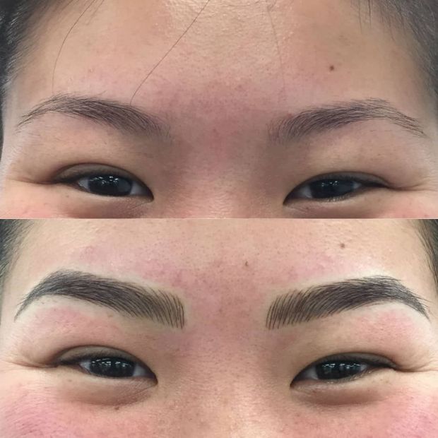 Microblading eyebrows