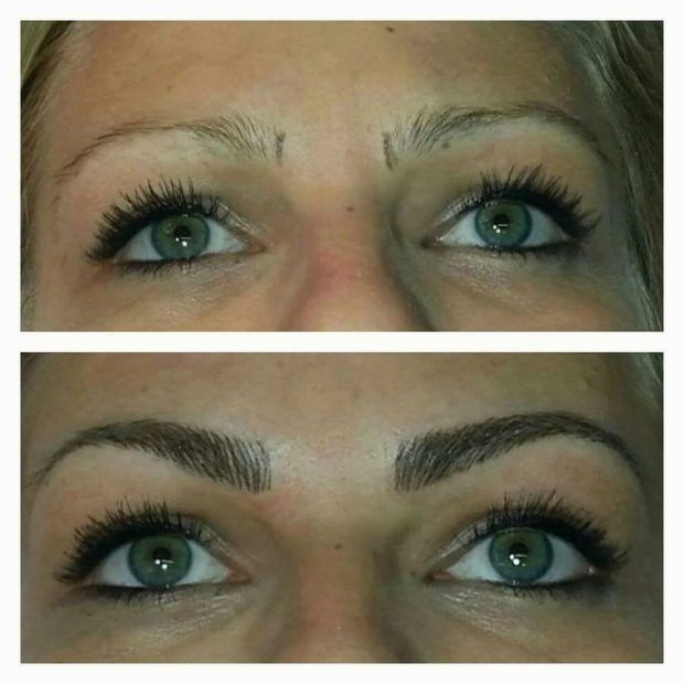 Microblading eyebrows